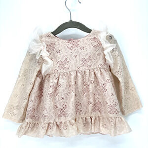 Isobella & Chloe Toddler Girls 24 mos Tunic Dress Lace Long Sleeve Ruffle